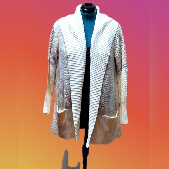Scraf Collar Cardigan by Isaac Mizrahi Live - Picture 4 of 8
